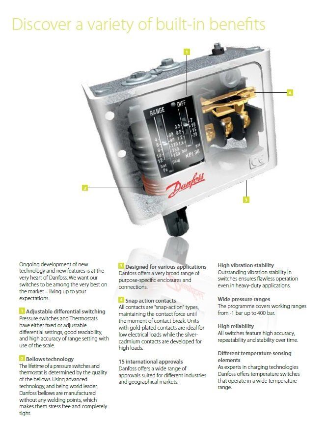 Danfoss Serisi Basınç Sensörleri